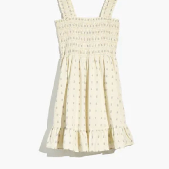 Madewell Lucie Smocked Tank Mini in Ikat Swiss Dot print NWOT Size XL